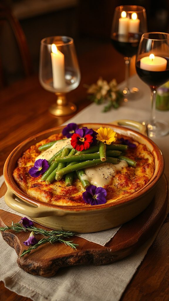 garnish with edible flowers