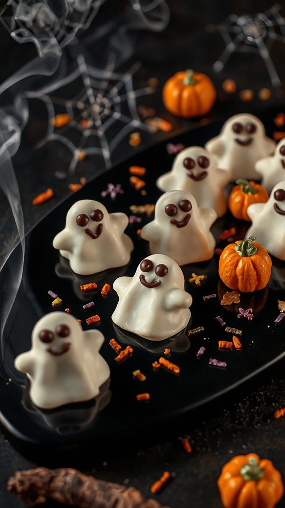 ghost shaped nougat candy treats