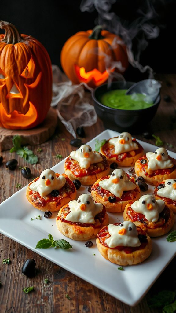 ghost shaped pizza snacks ghost shaped pizza snacks