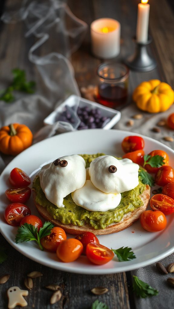 ghostly avocado egg benedict