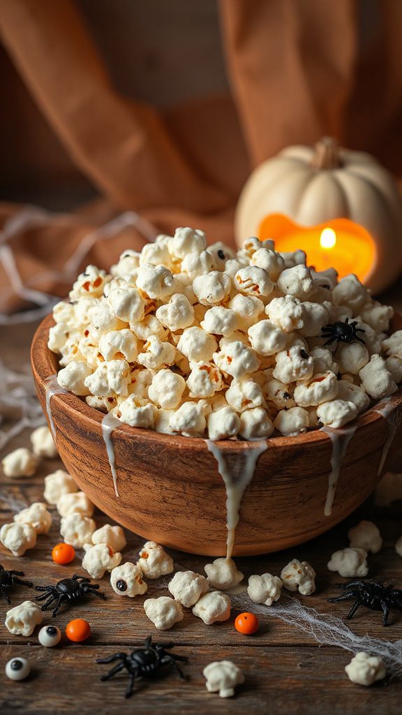 ghostly chocolate popcorn treat ghostly chocolate popcorn treat