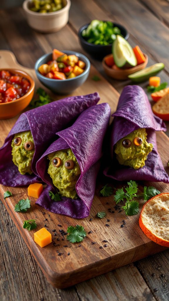 ghostly guacamole burritos recipe