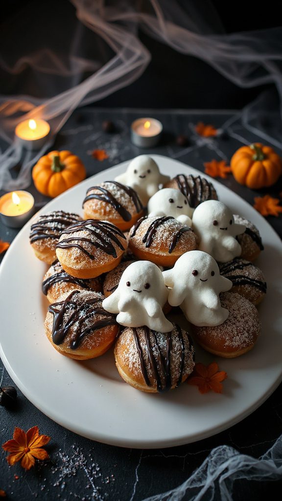 ghostly halloween donut treats ghostly halloween donut treats