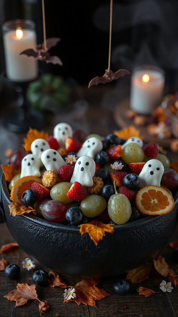 ghostly halloween fruit salad