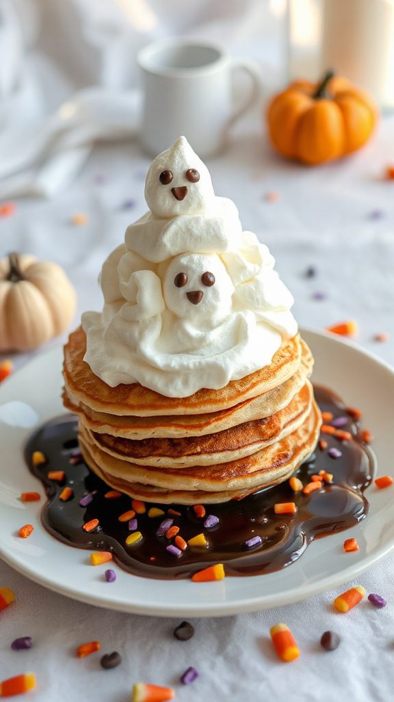 ghostly halloween pancake treats ghostly halloween pancake treats