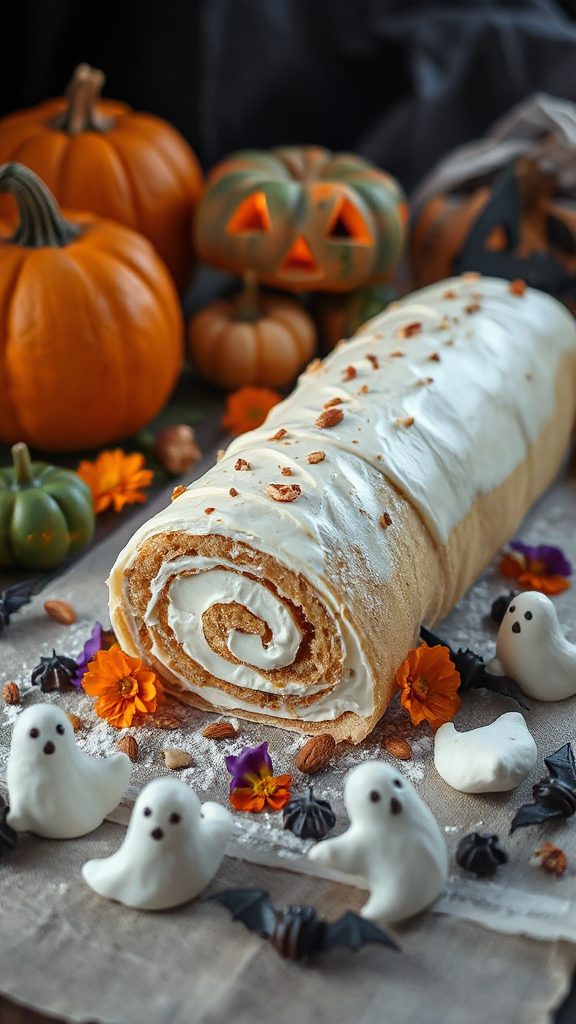ghostly vanilla almond roulade