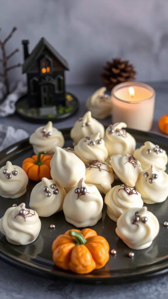 ghostly white chocolate treats