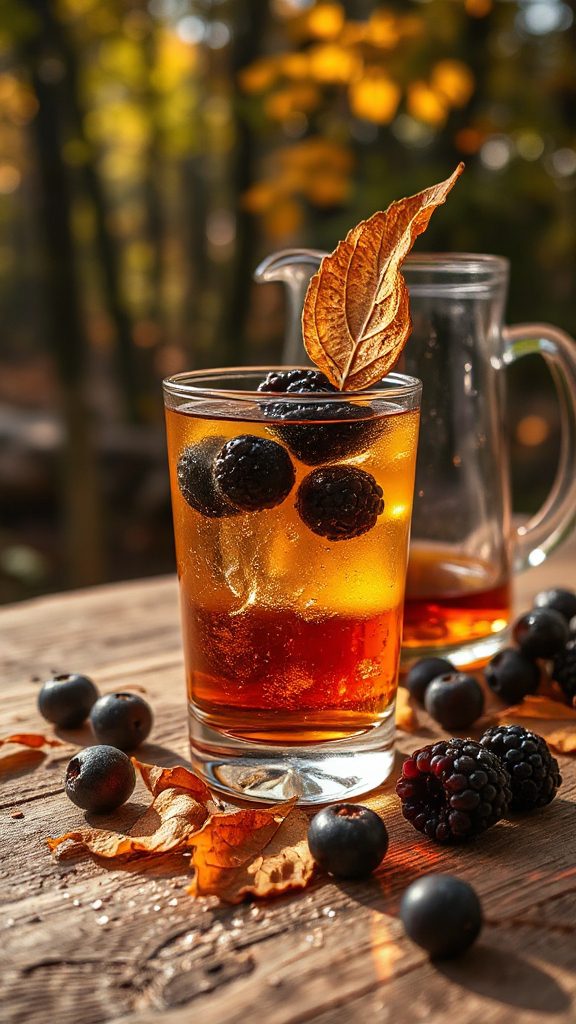 ginger ale blackberry mocktail