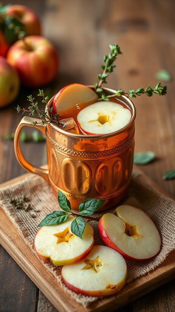 ginger apple thyme cocktail recipe