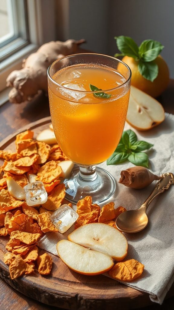 ginger basil pear cocktail variations