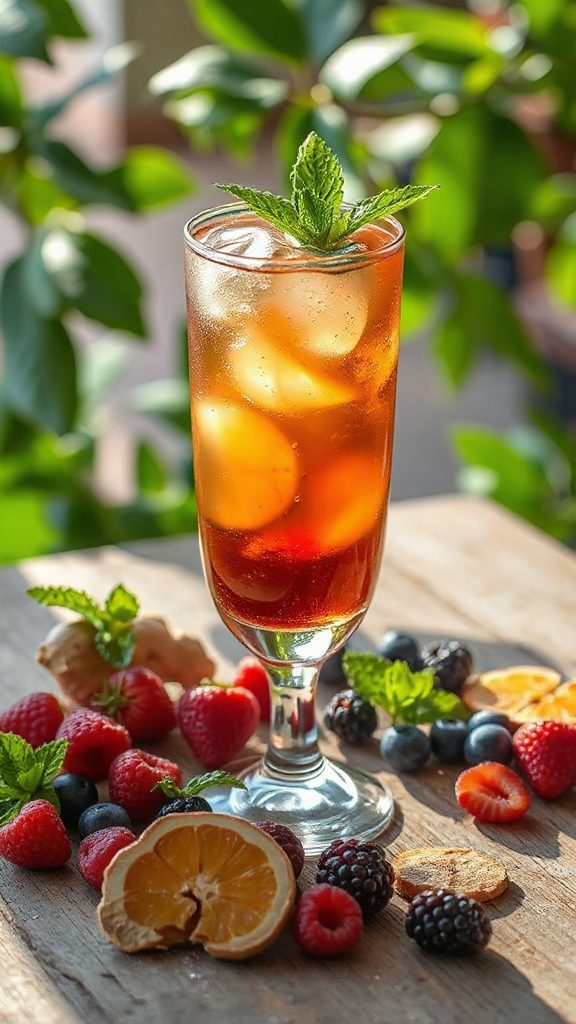 ginger burdock whiskey cooler