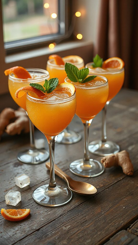ginger citrus sparkling cocktail