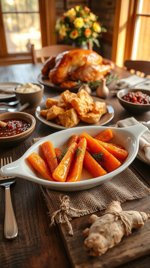 ginger infused sweet carrot dish