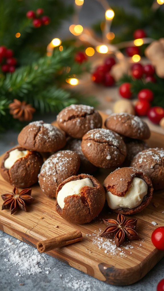 ginger molasses cookies with filling