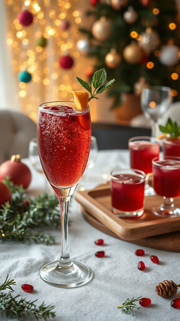 ginger pomegranate fizz cocktail ginger pomegranate fizz cocktail