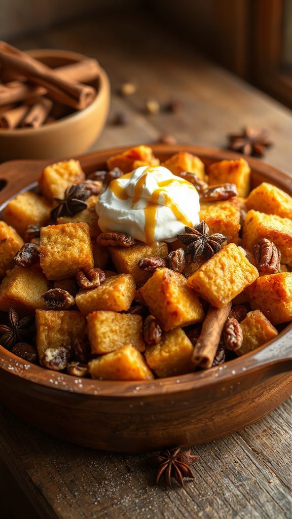 ginger spiced bread pudding delight