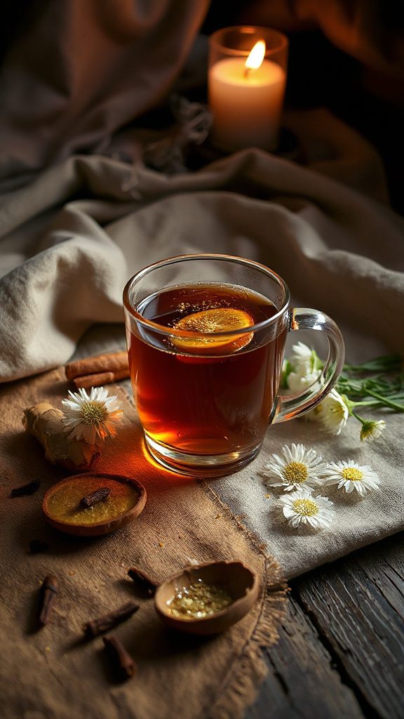 ginger spiced dandelion root toddy