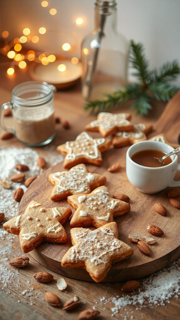 gingerbread almond holiday cookies