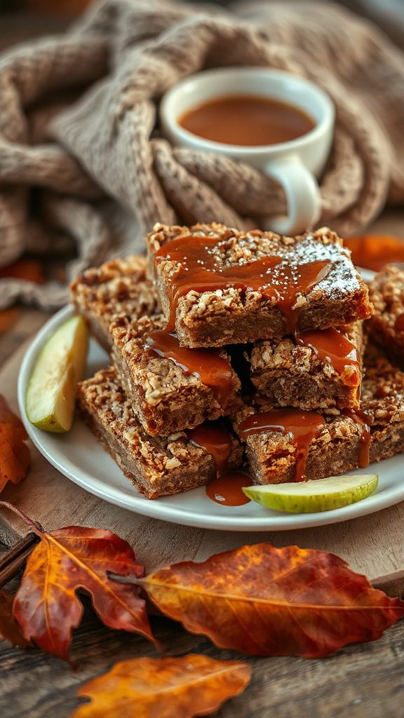 gingerbread apple oat bars