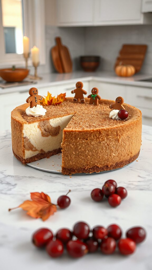 gingerbread cheesecake holiday dessert