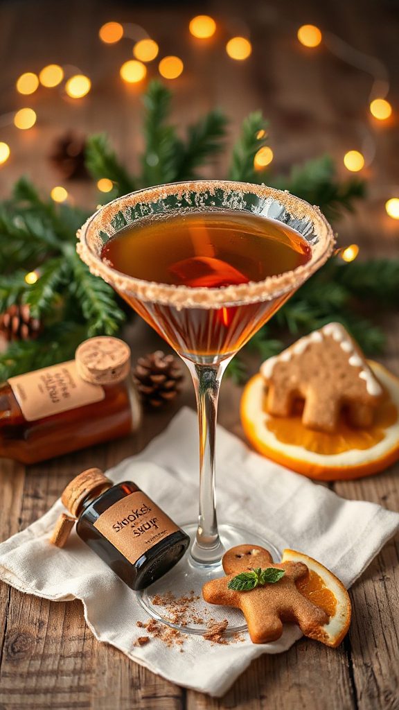 gingerbread cocktail with oak