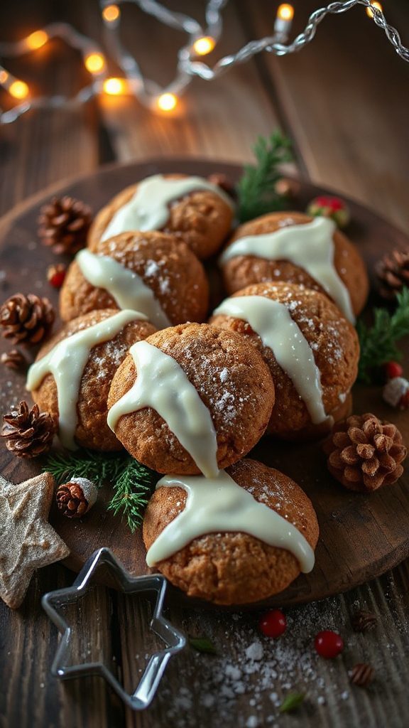 gingerbread cookies with white chocolate