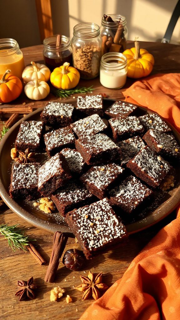 gingerbread flavored date brownies