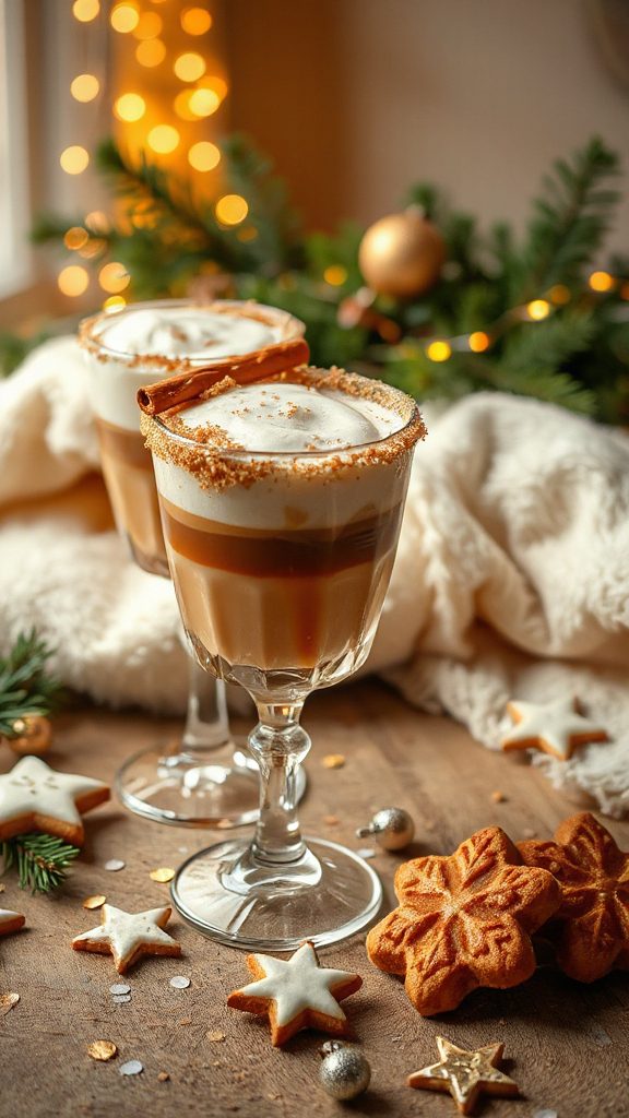 gingerbread infused festive cocktail