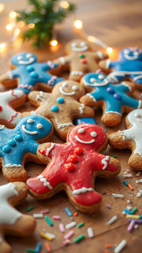 gingerbread men holiday cookies