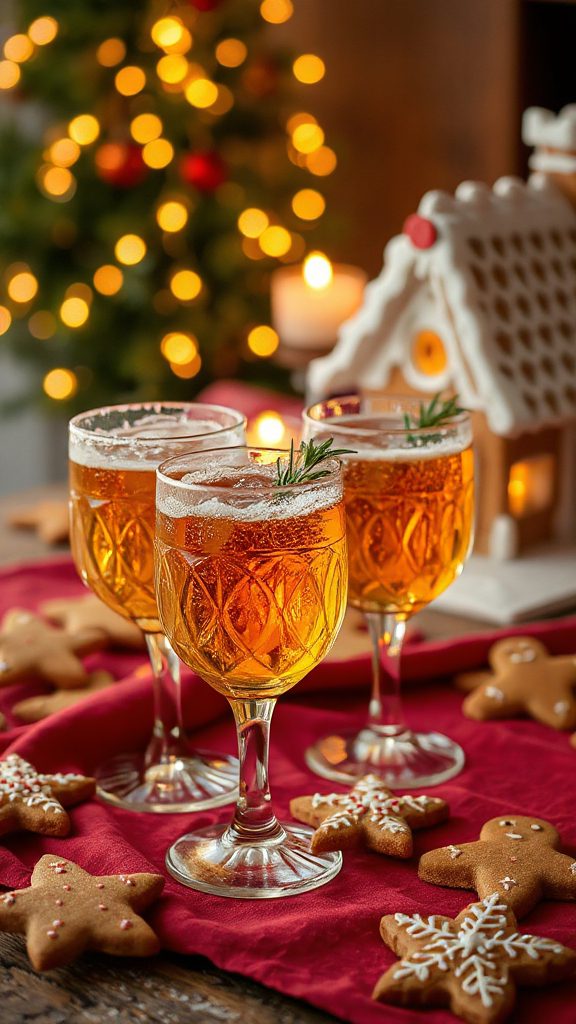 gingerbread sparkler festive cocktail