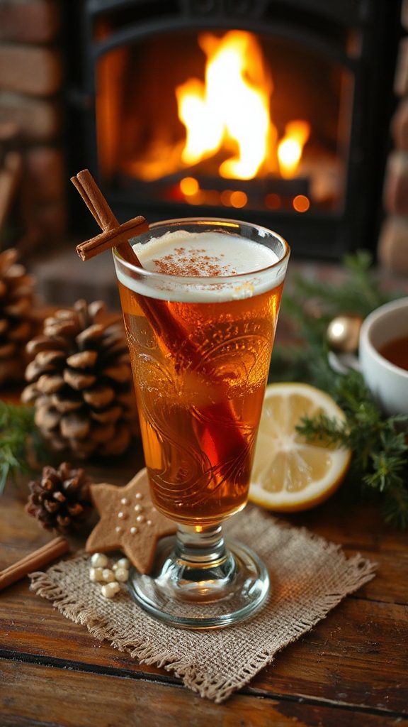 gingerbread spiced rum cocktail