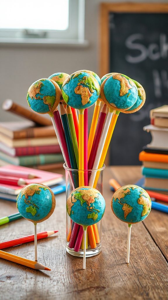 globe shaped cookie pops recipe