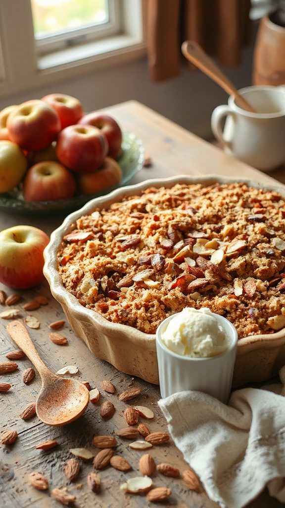 gluten free apple almond crumble