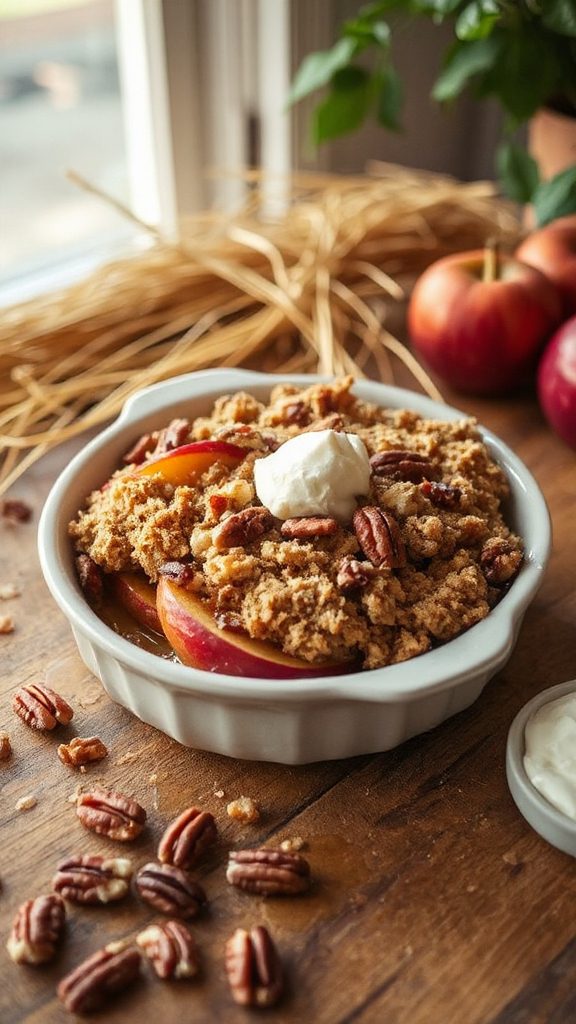 gluten free apple crumble delight