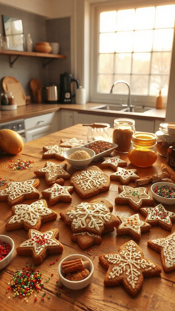 gluten free festive gingerbread cookies