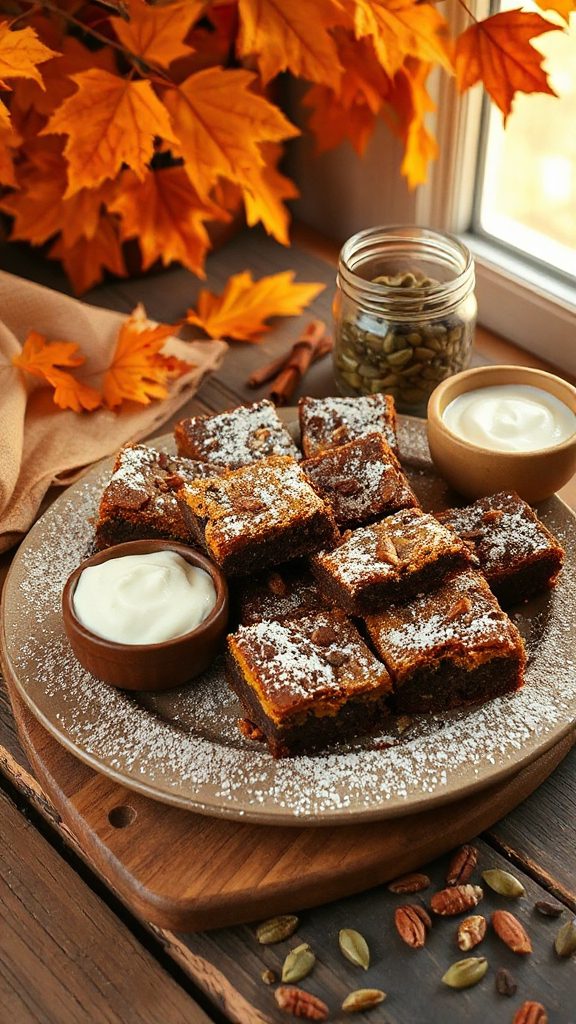 gluten free pumpkin spice brownies