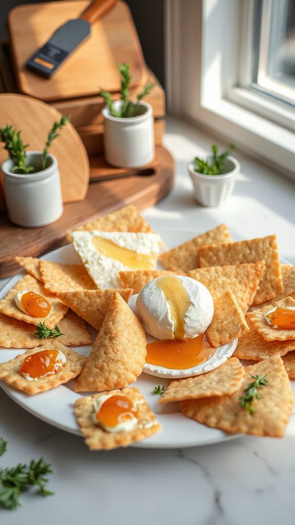 goat cheese honey crackers