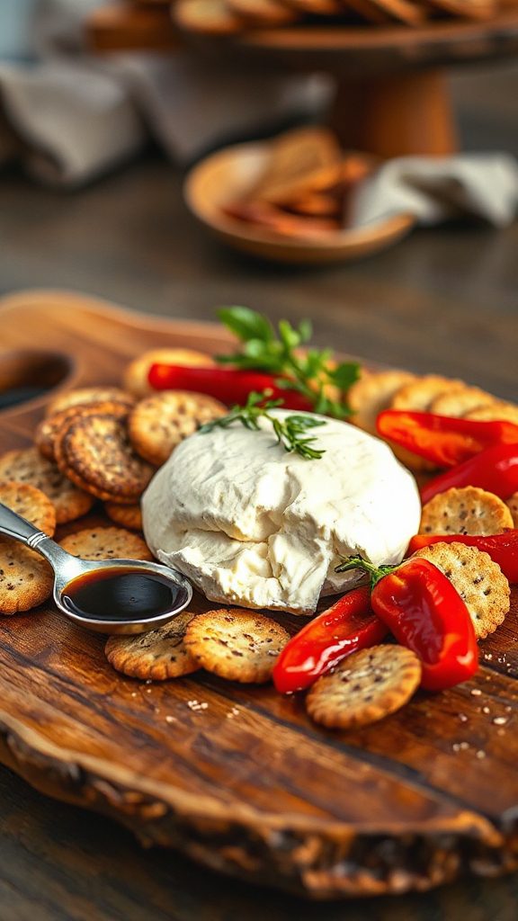 goat cheese with roasted peppers