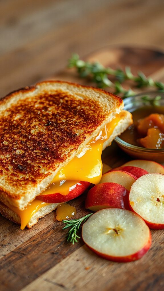 gooey cheese meets crunchy apples