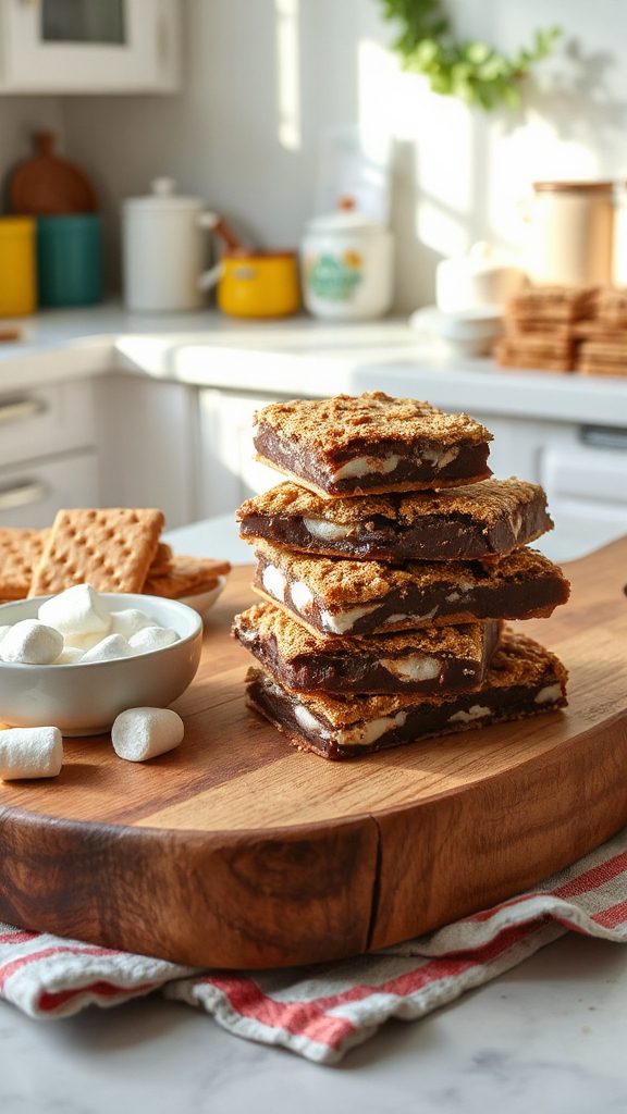 gooey chocolate marshmallow bars