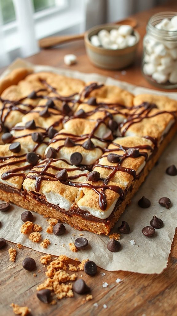 gooey chocolate marshmallow bars
