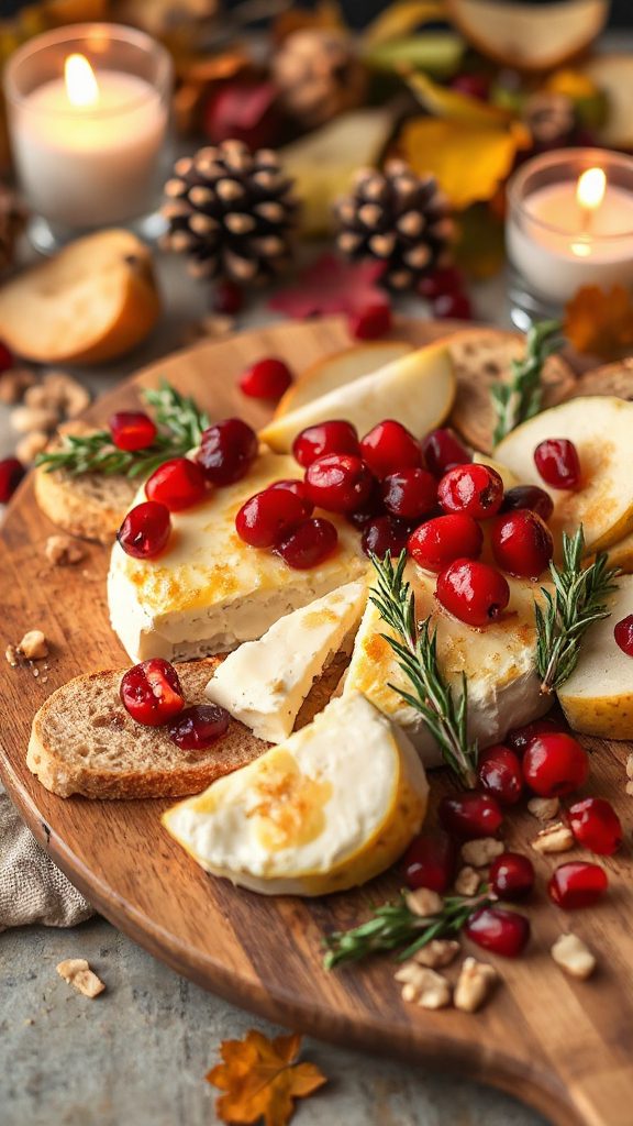 gooey cranberry baked brie