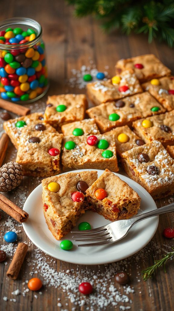 gooey m m blondies recipe