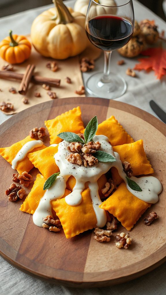 gorgonzola walnut sauce ravioli