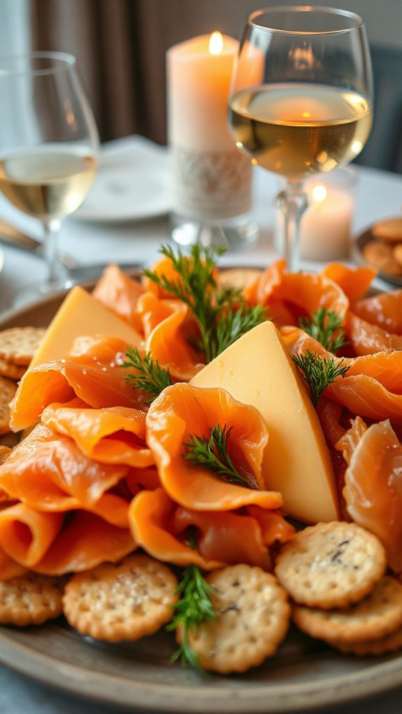 gouda and smoked salmon appetizer
