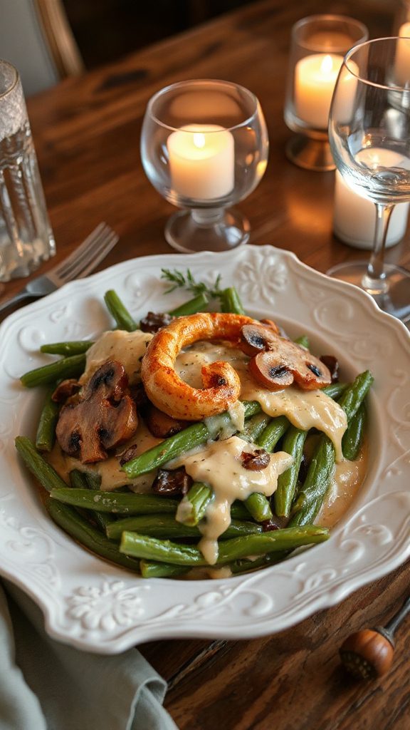 gourmet cheese green bean casserole