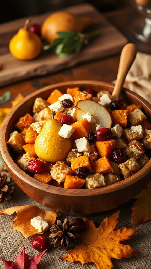 gourmet pear gorgonzola stuffing