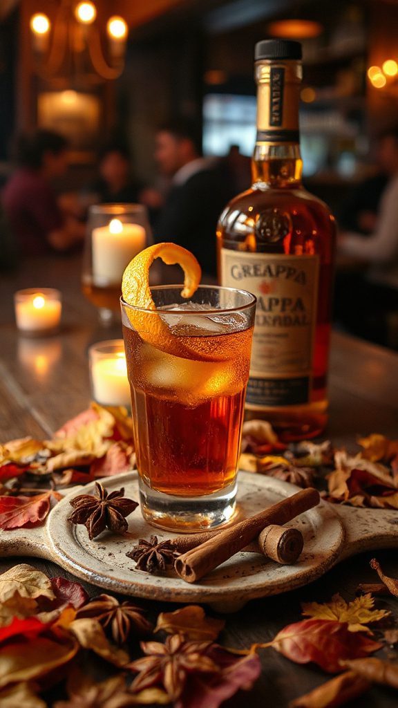 grappa infused classic cocktail