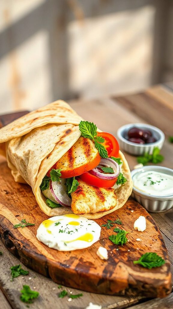 greek chicken wrap recipe