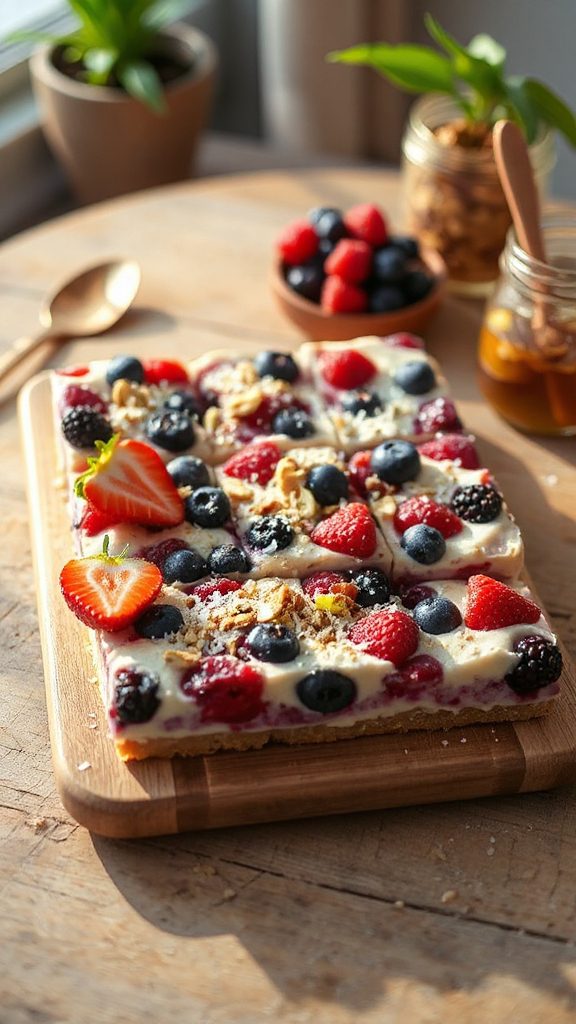 greek yogurt berry breakfast bars